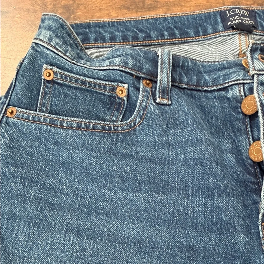 J. Crew mid-rise flare crop Jeans - Picture 5 of 8